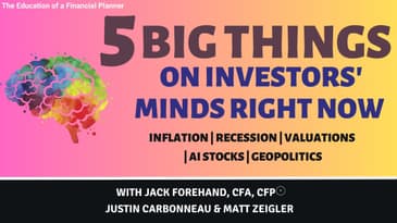 Five Major Issues on Investors' Minds: Inflation, Recession, Valuations, AI Stocks, Geopolitics
