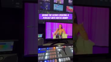 A Behind the Scenes Clip Creating an Episode of #HustleBunny @theplugpodcasts 👈🏾 Subscribe