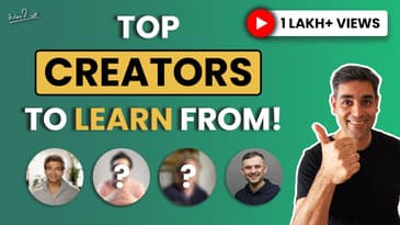 Top Creators I learn from | Ankur Warikoo Hindi Video | Online learning