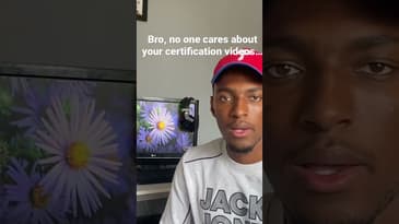 No one cares about your certification videos |.                                        AZ-104 AZ-900