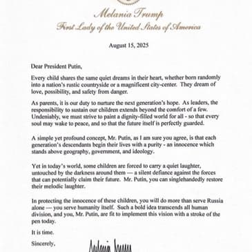 A Touching Letter to President Putin Hope, Innocence, and the Future of Children