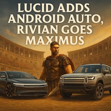 Lucid Adds Android Auto, Rivian Goes Maximus