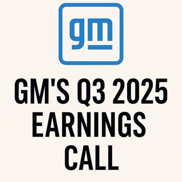 GM's Q3 2025 Earnings Call