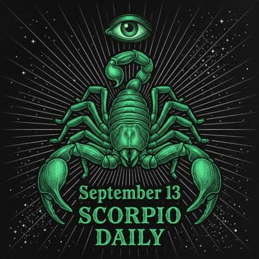 Sunday, September 13, 2026 Scorpio Horoscope Today