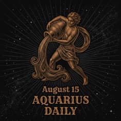 Saturday, August 15, 2026 Aquarius Horoscope Today