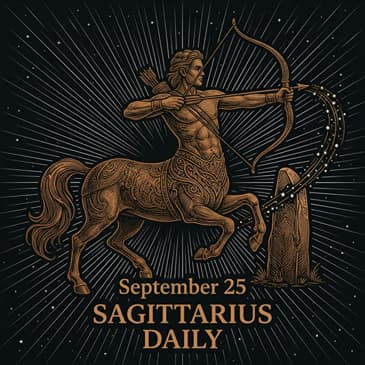 Friday, September 25, 2026 Sagittarius Horoscope Today