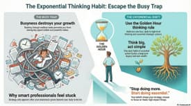 What habits help you think exponential but act essential every day?