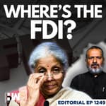 Editorial with Sujit Nair | India's Gross FDI Hits Record, Net FDI Remains Low. Why? | FM Sitharaman
