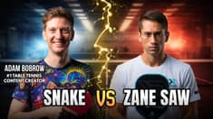 Adam Bobrow vs. Zane | Snake Shot vs. Chainsaw Serve Challenge