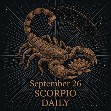 Saturday, September 26, 2026 Scorpio Horoscope Today