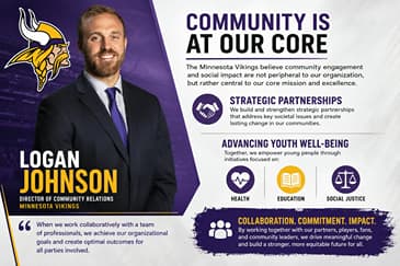 How the Minnesota Vikings Build Stronger Communities Logan Johnson on Leadership, Community Impact