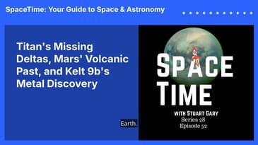 Titan’s Missing Deltas, Mars’ Volcanic Past, and Kelt 9b’s Metal Discovery