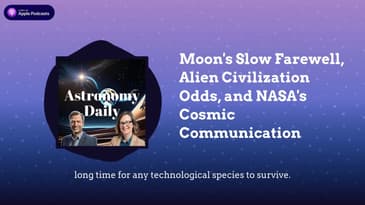Moon’s Slow Farewell, Alien Civilization Odds, and NASA’s Cosmic Communication