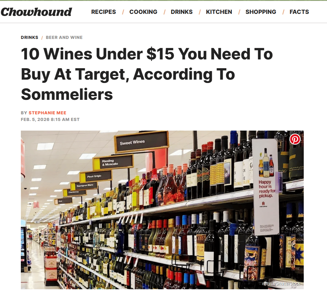 We Told Chowhound Which Target Wines Are Actually Worth Buying