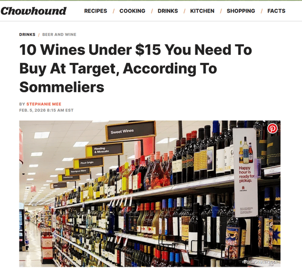 We Told Chowhound Which Target Wines Are Actually Worth Buying