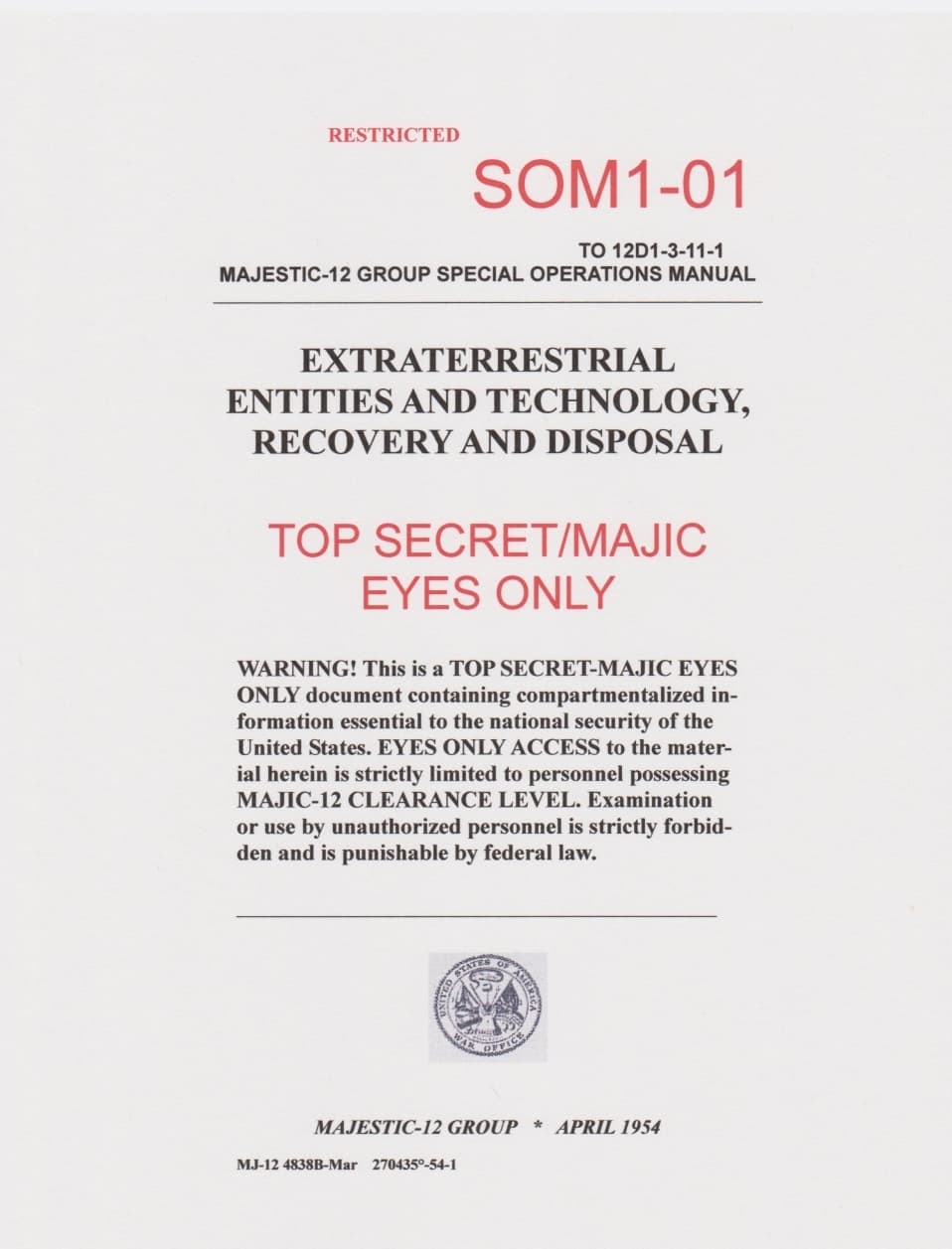 SOM 1-01 Special Operations Manual