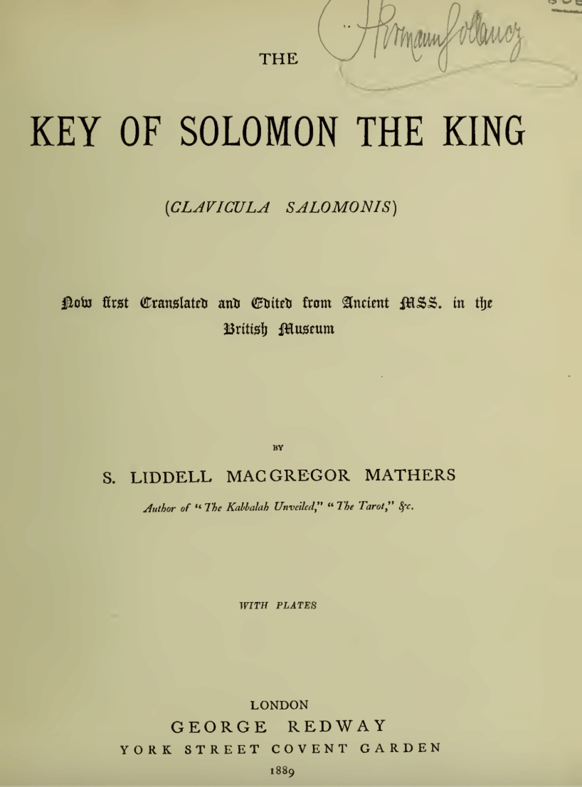 The Key Of Solomon The King - Macgregor Mathers