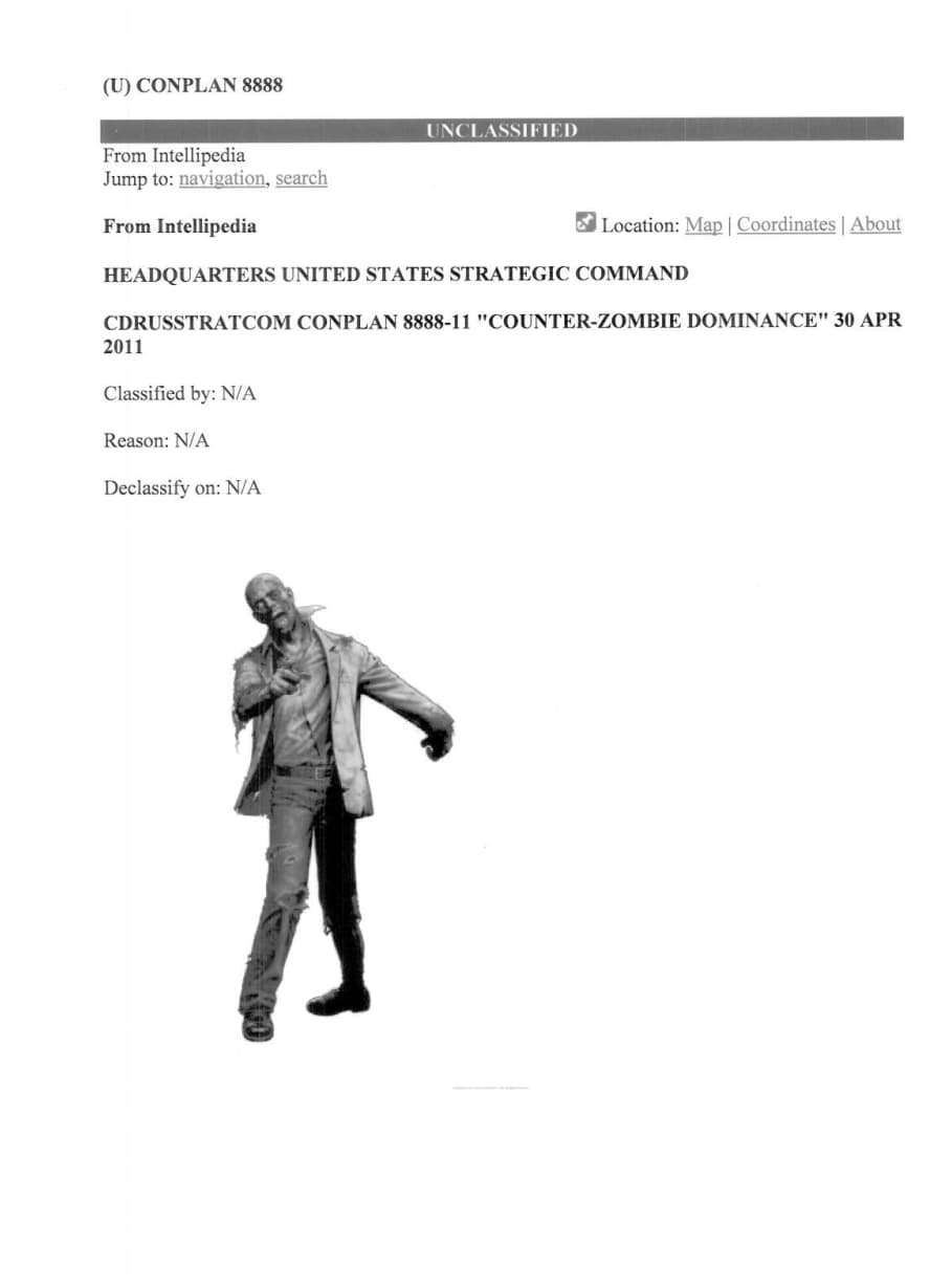 D.O.D. Zombie Apocalypse CONPLAN 8888