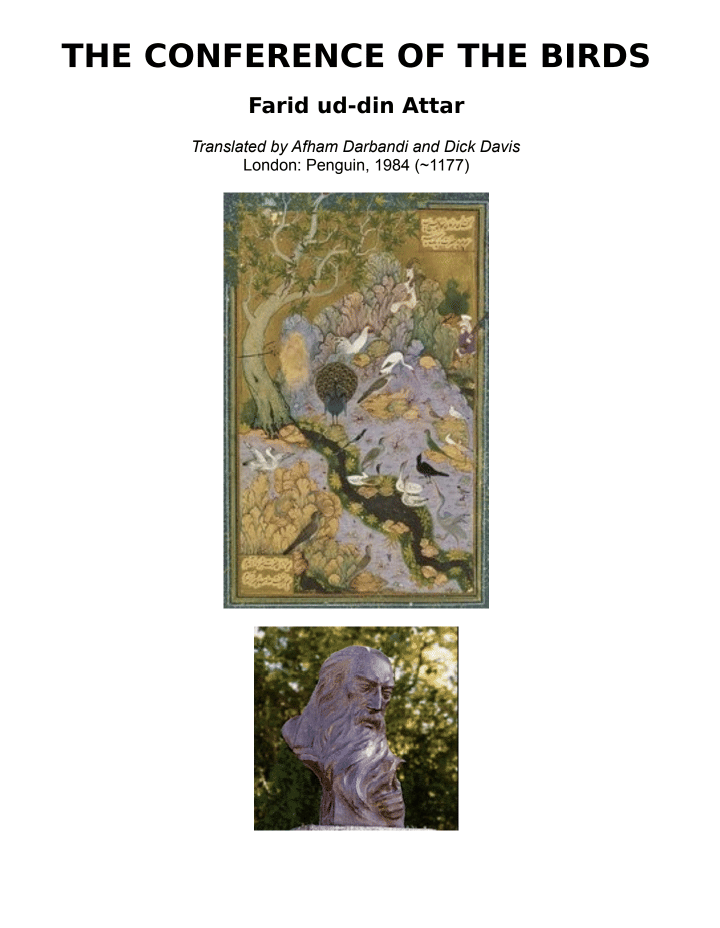 The Conference Of The Birds - Farid ud-din Attar