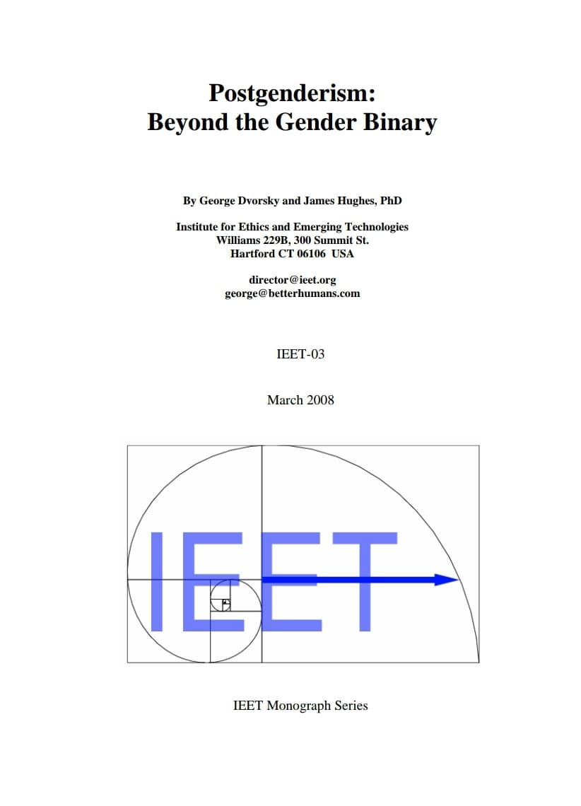 Postgenderism: Beyond the Gender Binary - IEET
