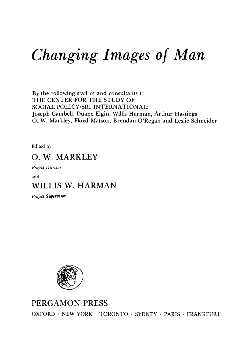 Changing Images of Man - SRI International 