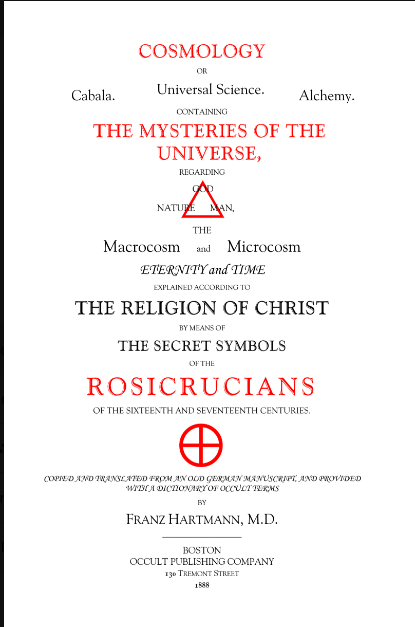 The Secret Symbols Of The Rosicrucians - Franz Hartmann, M.D.