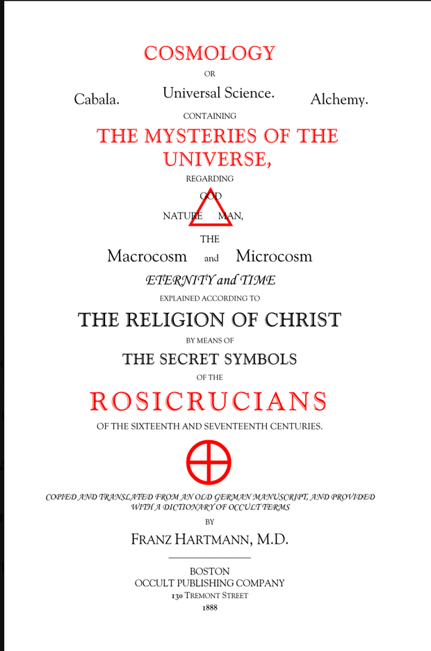 The Secret Symbols Of The Rosicrucians - Franz Hartmann, M.D.