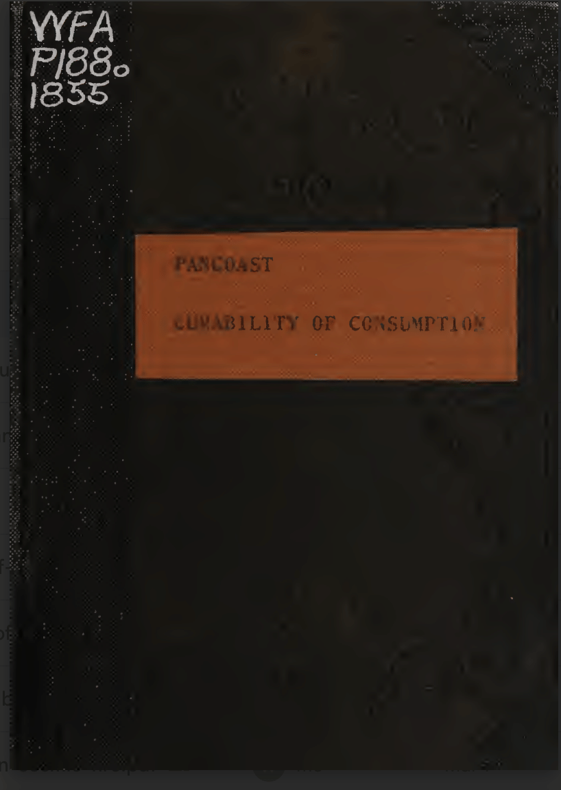 Curability Of Consumption - Seth Pancoast, M.D.
