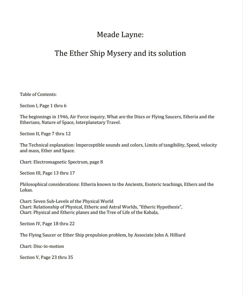 Meade Layne: The Ether Ship Mystery and its solution