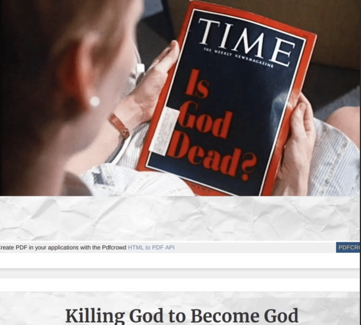 Killing God to Become God - Tracy Twyman