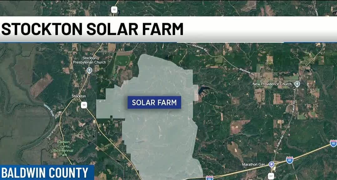 Map of massive Stockton Solar Site