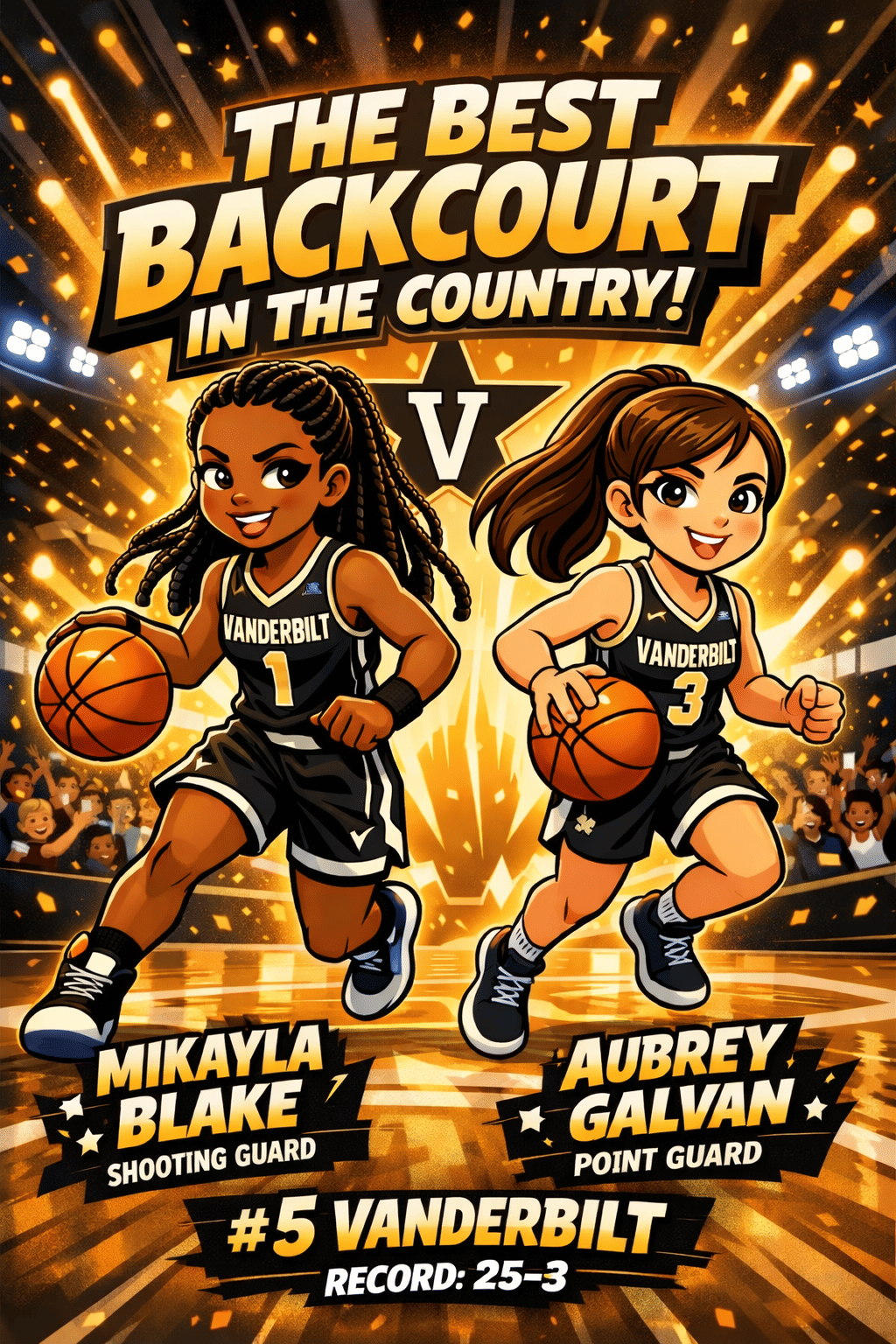 We love women’s hoops. We have interviewed two Women’s USA Olympians and each episode we shout out Monica McNutt in our own unique way. Check out these two future stars at Vandy: Mikayla Blake and Aubrey Galvan.