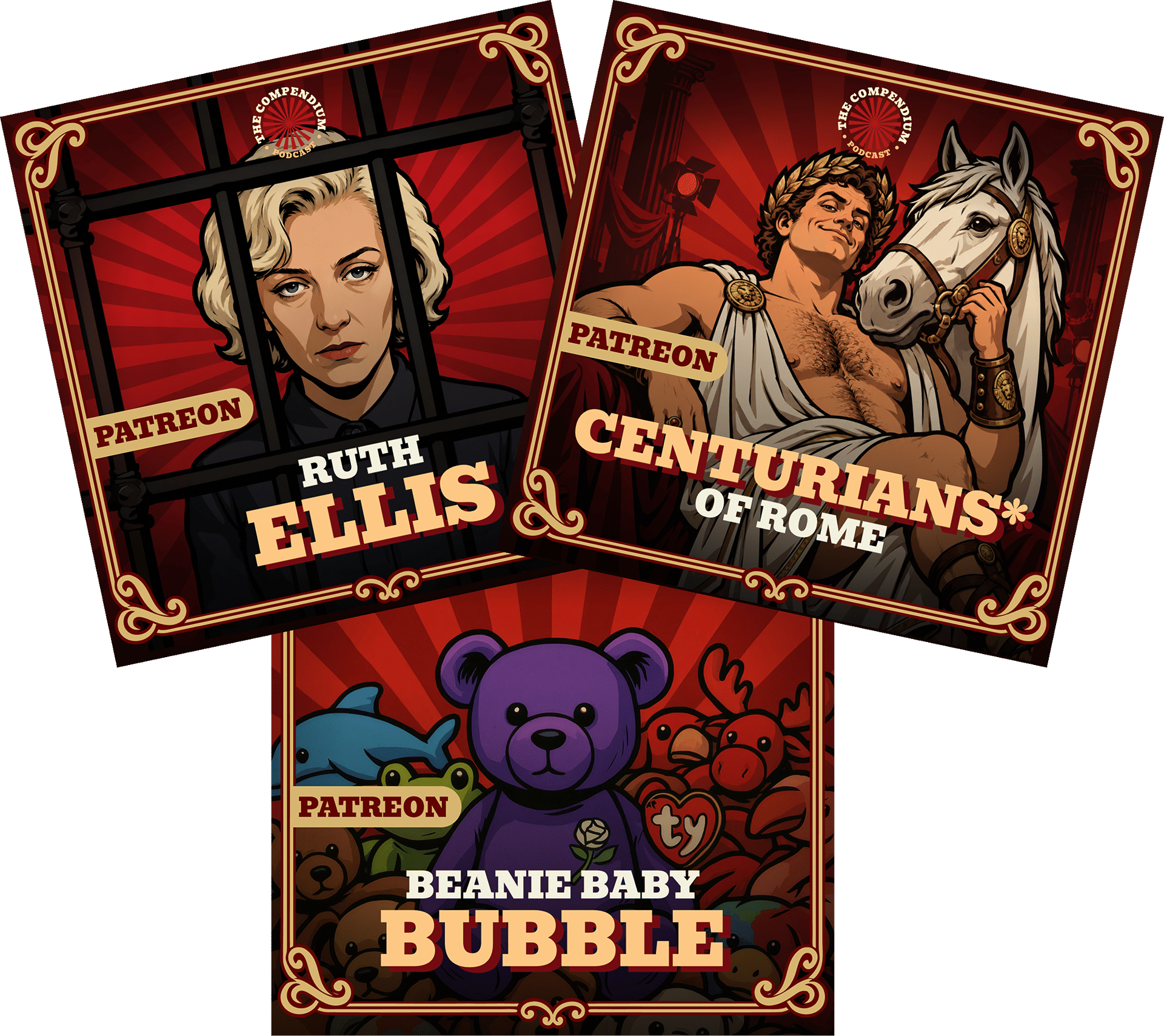 A selection of exclusive Compendium episode artwork