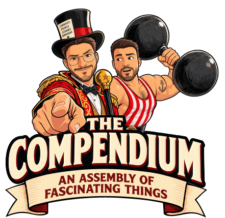 The Compendium Patreon artwork featuring the podcast hosts