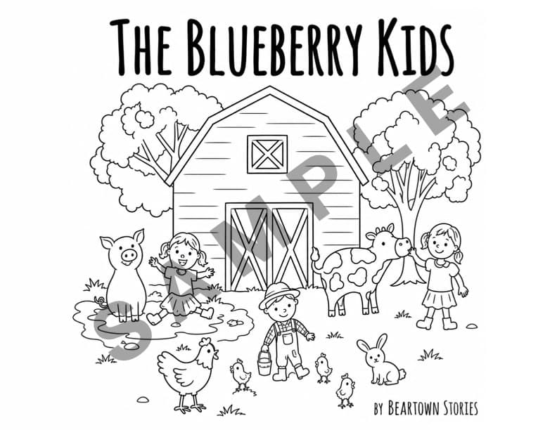 Coloring Page - The Blueberry Kids