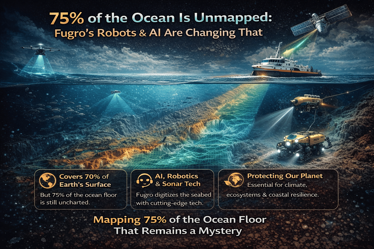 75% of the Ocean Is Unmapped: Fugro’s Robots & AI Are Changing That
