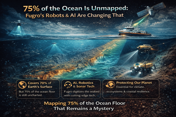 75% of the Ocean Is Unmapped: Fugro’s Robots & AI Are Changing That