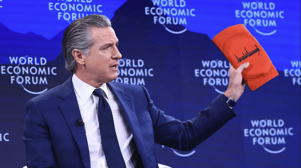 Gavin Newsom's Davos Fiasco: Knee Pads Stunt Exposes Hypocrisy and Misplaced Priorities
