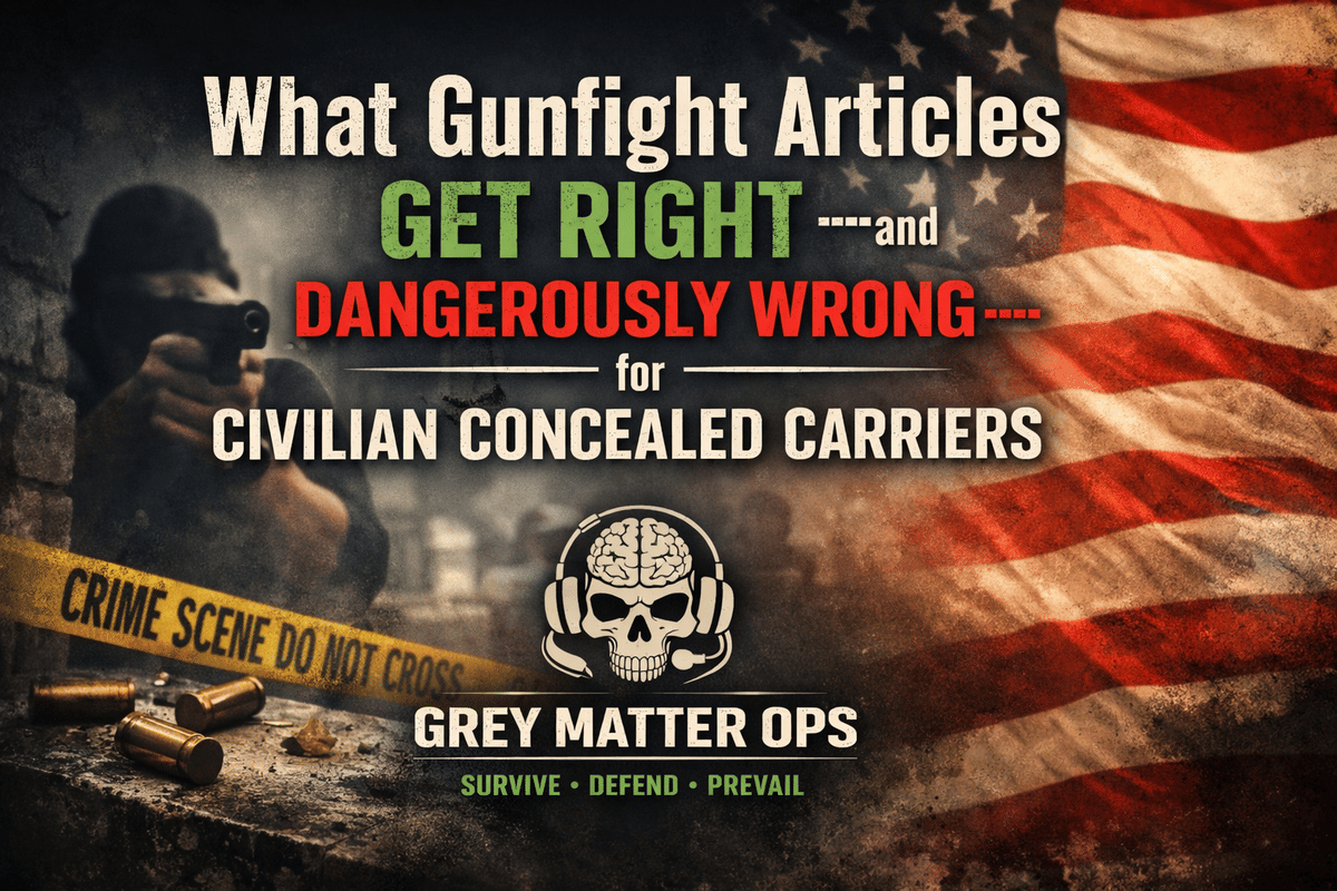 What Gunfight Articles Get Right — and Dangerously Wrong — for Civilian Concealed Carriers