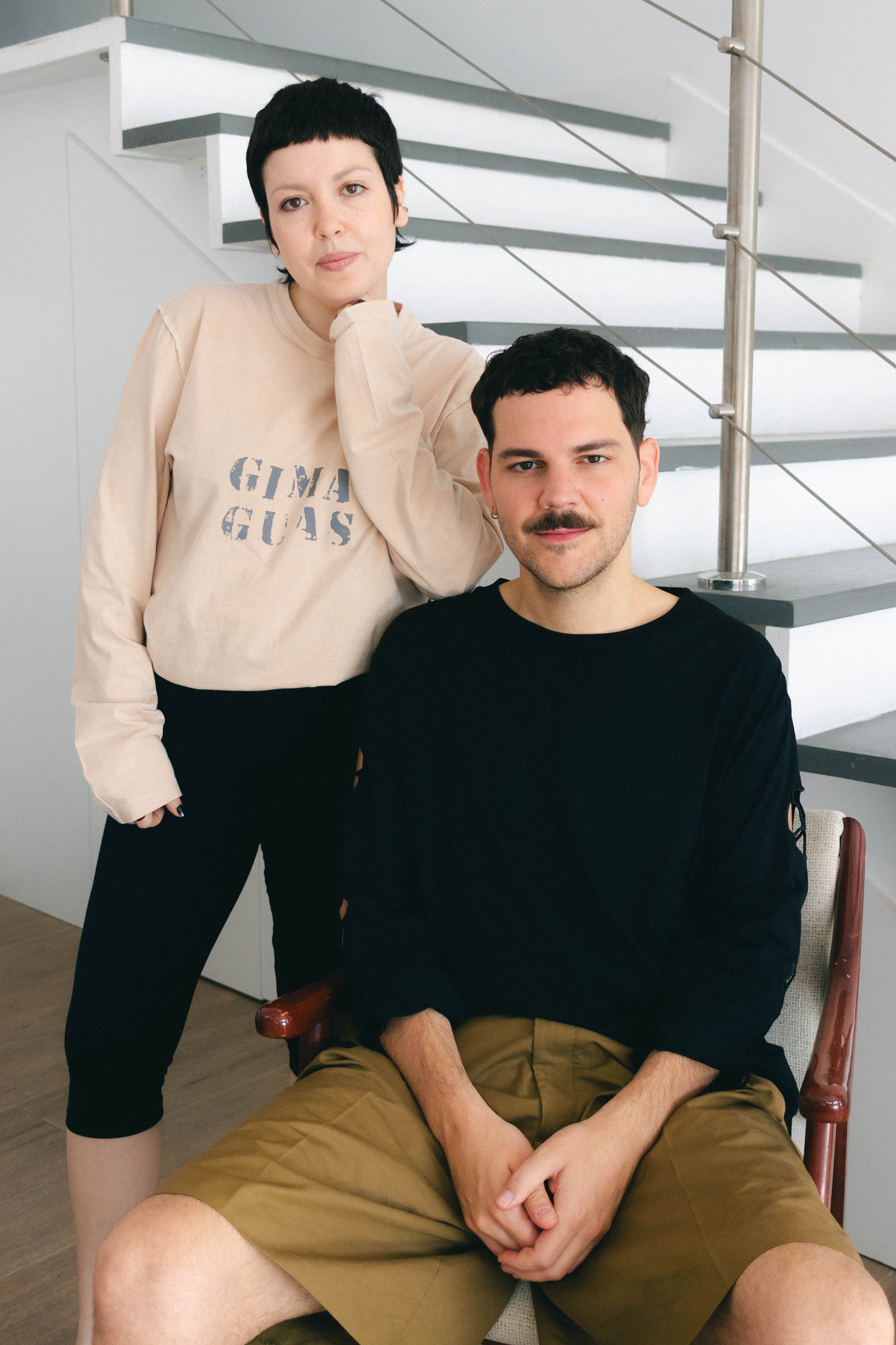 Alicia Ruiz y Pablo Peñalver, directores de casting, durante la grabación de El Diario de una Booker