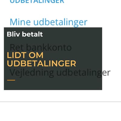Lidt om udbetalinger