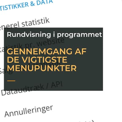 Gennemgang af de vigtigste menupunkter