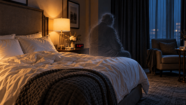 A Figure in the Hotel Room: Lights On, Still Scared