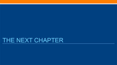 8-2 The Next Chapter