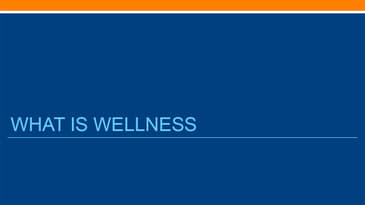 2-0 What is Wellness?