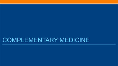 4-3 Complementary Medicine