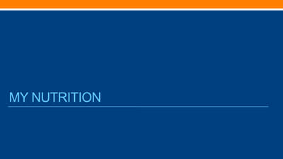 5-2-4 My Nutrition