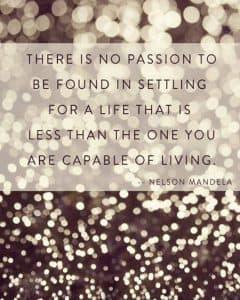 No passion in settling, Nelson Mandela