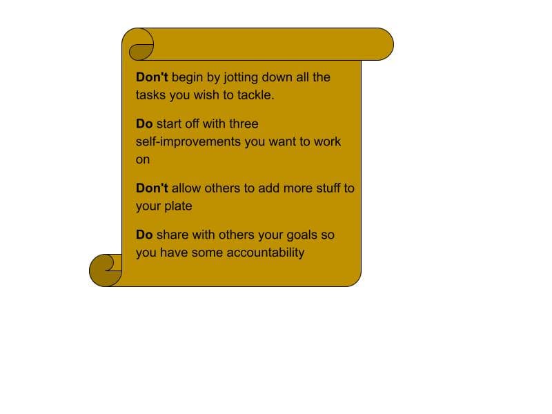 Graphic with tips for overcoming obstacles when making small personal changes