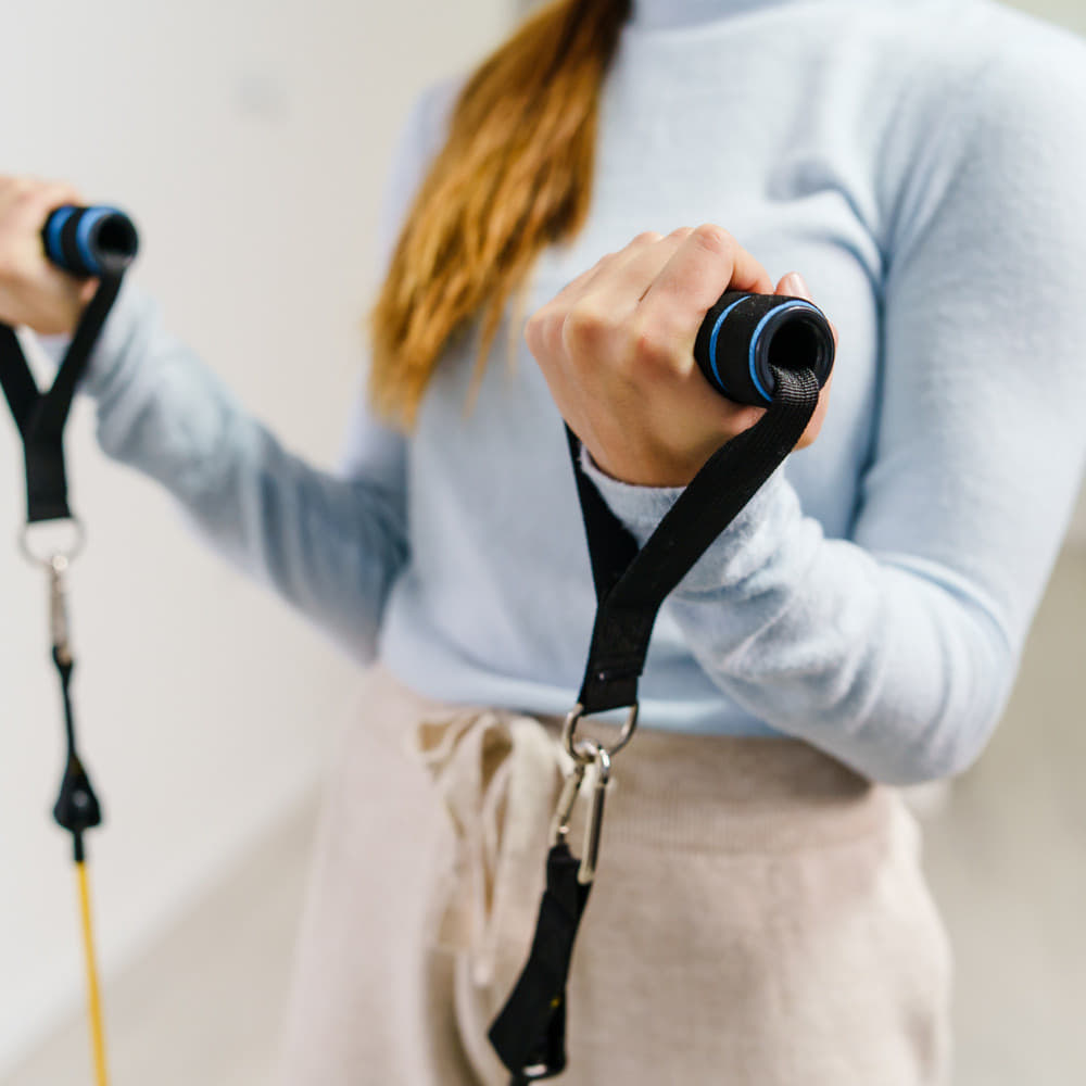 Portable resistance bands with different resistance levels